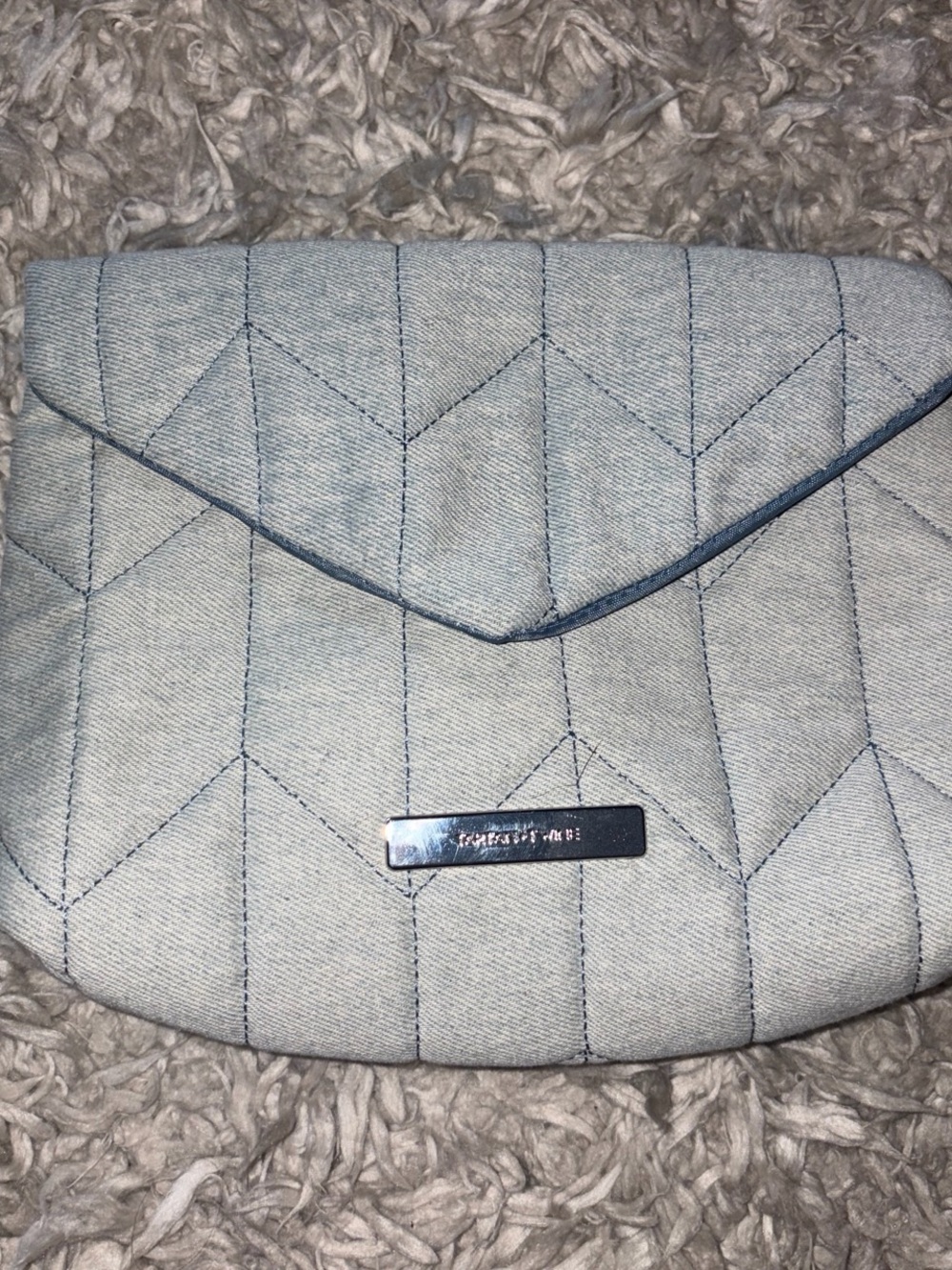 Tartan + Twine denim makeup bag